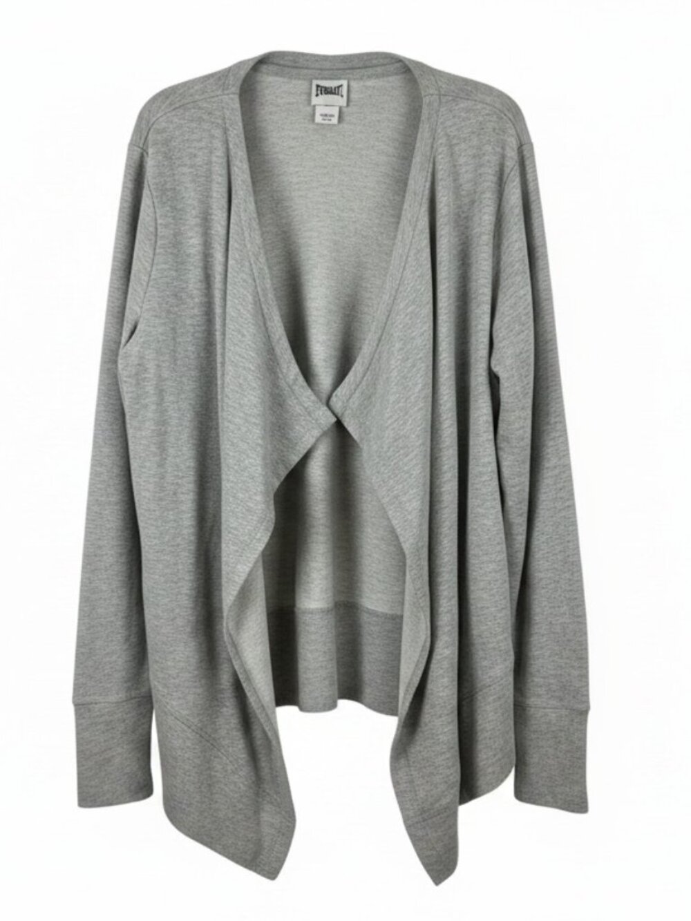 Gray Open Front Cardigan